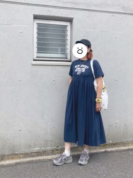 「G-SHOCK」｜「アイテム（ワンピース/ドレス）」を使った、まりもさん（レディース・165cm）の夏コーディネート