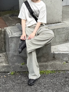 「BROKEN BASE（ブロークンベース）のアイテム」を使った、ukiさん（骨格ストレート・レディース・155cm）の夏コーディネート