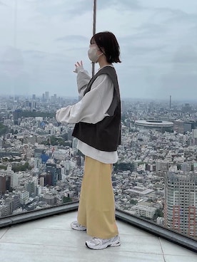 「ごきげんウィーク」｜「アイテム（スウェット）」を使った、ukiさん（レディース・155cm）の春コーディネート
