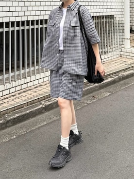 「アイテム（ショルダーバッグ）」を使った、ukiさん（骨格ストレート・レディース・155cm）の夏コーディネート