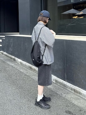 「アイテム（キャップ）」を使った、ukiさん（骨格ストレート・レディース・155cm）の夏コーディネート
