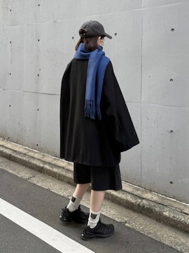 「アイテム（ステンカラーコート）」を使った、ukiさん（レディース・155cm）の秋コーディネート