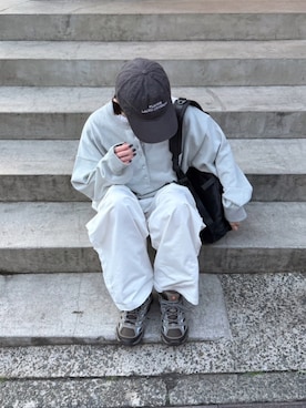 「BROKEN BASE（ブロークンベース）のアイテム（バッグ）」を使った、ukiさん（レディース・155cm）の春コーディネート