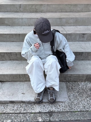 「MERRELL(メレル)のモアブ3 シンセティック ゴアテックス(スニーカー)」を使った、ukiさん(レディース・155cm)の春コーディネート