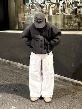 「アイテム（サンダル）」を使った、ukiさん（レディース・155cm）の秋コーディネート