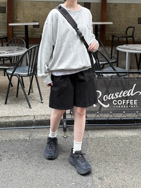 「アイテム（スウェット）」を使った、ukiさん（レディース・155cm）の秋コーディネート