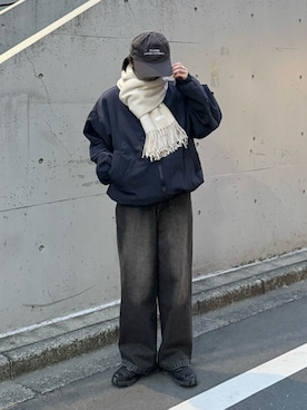 「flaner（フラネ）のアイテム」を使った、ukiさん（レディース・155cm）の冬コーディネート