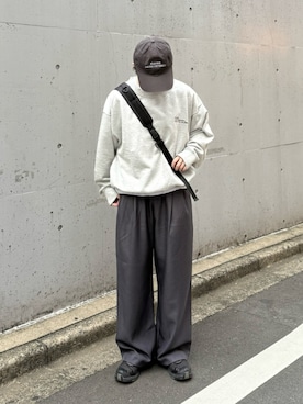 「アイテム（スラックス）」を使った、ukiさん（レディース・155cm）の秋コーディネート