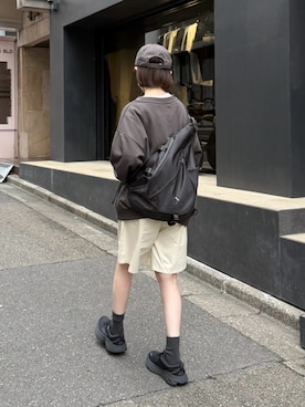 「アイテム（キャップ）」を使った、ukiさん（レディース・155cm）の秋コーディネート