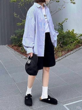 「アイテム（キャップ）」を使った、ukiさん（レディース・155cm）の夏コーディネート