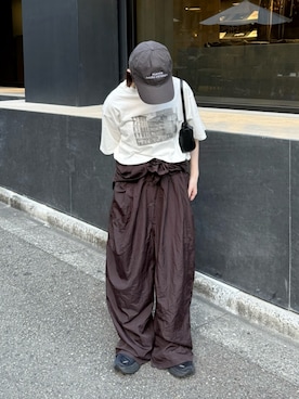 「アイテム（つなぎ/オールインワン）」を使った、ukiさん（レディース・155cm）の秋コーディネート