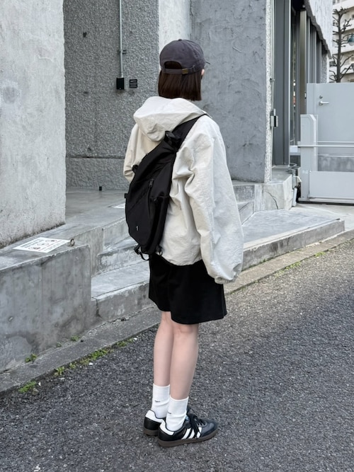 セール】Loose nylon anorak hoodie / ルーズナイロンアノラック