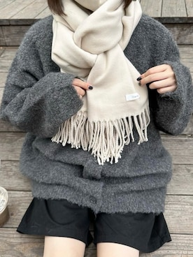 「アイテム（マフラー）」を使った、ukiさん（レディース・155cm）の秋コーディネート