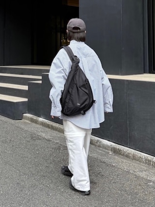 「flaner(フラネ)のLoose assort longsleeve shirt / ルーズアソート長袖シャツ(シャツ/ブラウス)」を使った、ukiさん(レディース・155cm)の秋コーディネート