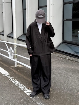 「アイテム（スラックス）」を使った、ukiさん（レディース・155cm）の秋コーディネート