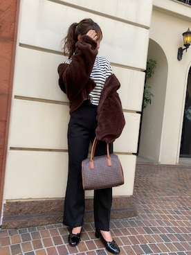 「ボストンバッグ」｜miya【骨格ウェーブ/イエベ春】さん（レディース・160cm）の秋コーディネート