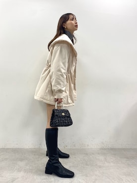 「one after another NICE CLAUP（ワンアフターアナザーナイスクラップ）のアイテム（ミリタリージャケット）」を使った、miya【骨格ウェーブ/イエベ春】さん（レディース・160cm）の秋コーディネート