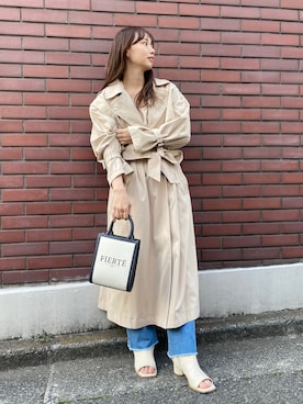 「春服みてみて」｜「アイテム（トレンチコート）」を使った、miya【骨格ウェーブ/イエベ春】さん（レディース・160cm）の春コーディネート