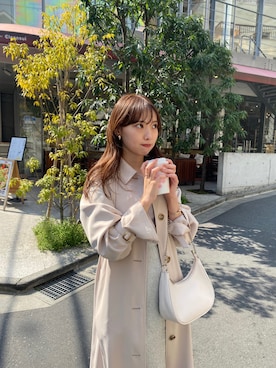 「アイテム（トレンチコート）」を使った、miya【骨格ウェーブ/イエベ春】さん（レディース・160cm）の春コーディネート