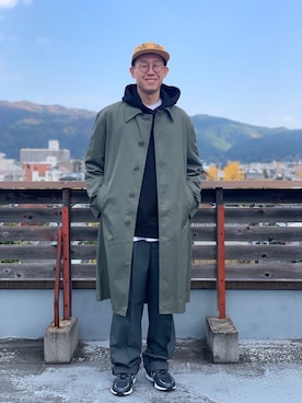 「BEDLAM（べトラム）のアイテム」を使った、BENCHさん（メンズ・178cm）の冬コーディネート