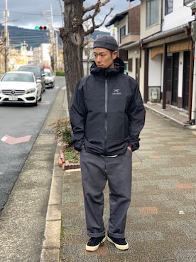「ARC'TERYX（アークテリクス）のアイテム（ナイロンジャケット）」を使った、BENCHさん（メンズ・165cm）の冬コーディネート