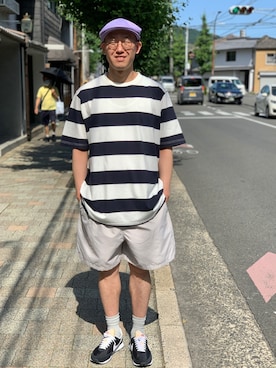 「COBRA CAPS（コブラキャップス）のアイテム」を使った、BENCHさん（メンズ・178cm）の夏コーディネート