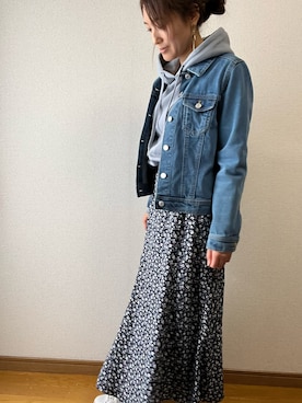 「GRL（グレイル）のアイテム（デニムジャケット）」を使った、♡こなた♡さん（レディース・157cm）の秋コーディネート
