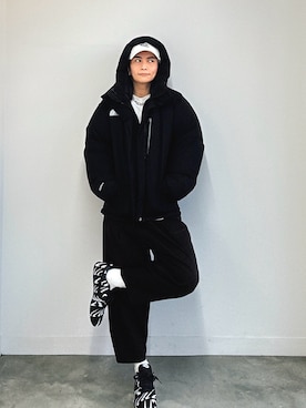 「NIKE」｜「アイテム（ジャケット/アウター）」を使った、Micchiさん（メンズ・172cm）の冬コーディネート