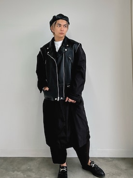 「アイテム（キャスケット）」を使った、Micchiさん（メンズ・172cm）の秋コーディネート