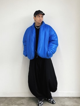 「CDG（シーディージー）のアイテム」を使った、Micchiさん（メンズ・172cm）の冬コーディネート