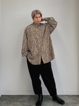 「アイテム（スラックス）」を使った、Micchiさん（メンズ・172cm・30代）の冬コーディネート