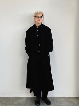 「アイテム（チェスターコート）」を使った、Micchiさん（メンズ・172cm）の冬コーディネート