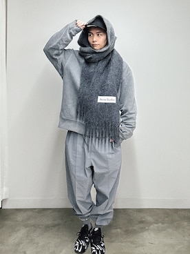 「アイテム（スウェット）」を使った、Micchiさん（メンズ・172cm・30代）の冬コーディネート