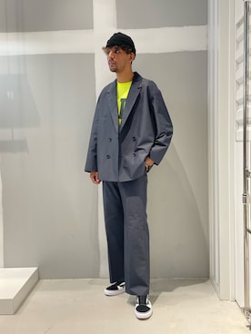 「JOINT WORKS（ジョイントワークス）のアイテム（テーラードジャケット）」を使った、TAKESHIさん（メンズ・178cm）の冬コーディネート