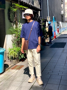 「ダニエルウェリントン」｜「アイテム（帽子）」を使った、海さん（メンズ・175cm）の秋コーディネート
