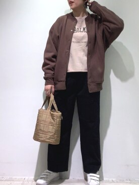 「PUAL CE CIN（ピュアルセシン）のアイテム（ブルゾン）」を使った、suzuさん（レディース・167cm）の秋コーディネート
