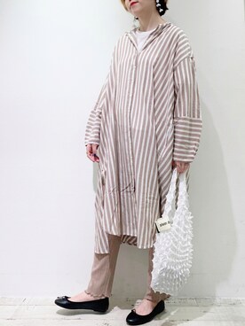 「PUAL CE CIN（ピュアルセシン）の【odds】SPIKY　BAG／バッグ（エコバッグ/サブバッグ）」を使った、suzuさん（レディース・167cm）の秋コーディネート