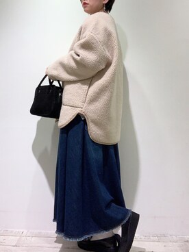 「PUAL CE CIN（ピュアルセシン）のアイテム（その他アウター）」を使った、suzuさん（レディース・167cm）の秋コーディネート