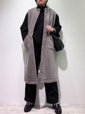 「PUAL CE CIN（ピュアルセシン）のアイテム（その他アウター）」を使った、suzuさん（レディース・167cm）の秋コーディネート