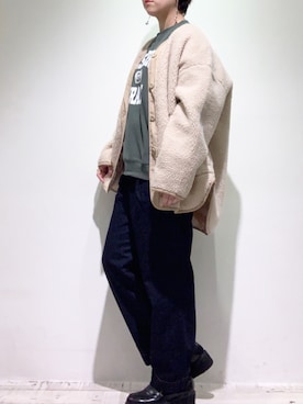 「PUAL CE CIN（ピュアルセシン）のアイテム（その他アウター）」を使った、suzuさん（レディース・167cm）の冬コーディネート