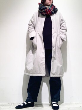 「PUAL CE CIN（ピュアルセシン）のアイテム（モッズコート）」を使った、suzuさん（レディース・167cm）の冬コーディネート