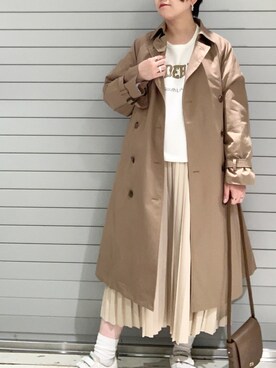 「PUAL CE CIN（ピュアルセシン）のアイテム（トレンチコート）」を使った、suzuさん（レディース・167cm）の春コーディネート