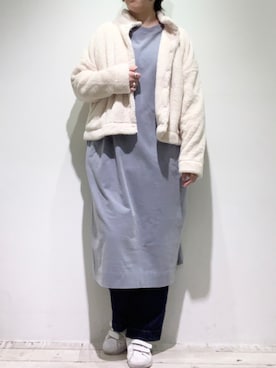「PUAL CE CIN（ピュアルセシン）のアイテム（その他アウター）」を使った、suzuさん（レディース・167cm）の冬コーディネート