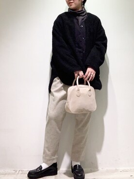 「PUAL CE CIN（ピュアルセシン）のアイテム（その他アウター）」を使った、suzuさん（レディース・167cm）の冬コーディネート