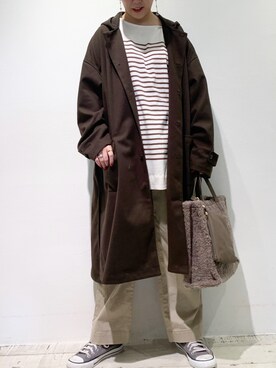 「PUAL CE CIN（ピュアルセシン）のアイテム（その他アウター）」を使った、suzuさん（レディース・167cm）の秋コーディネート