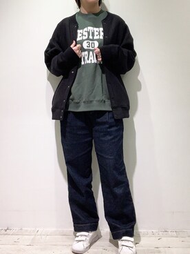 「PUAL CE CIN（ピュアルセシン）のアイテム（ブルゾン）」を使った、suzuさん（レディース・167cm）の秋コーディネート