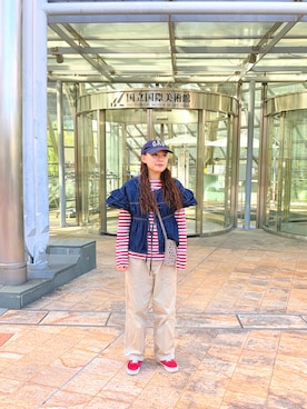 「GAP（ギャップ）のアイテム（キャップ）」を使った、aaaさん（レディース・156cm）の秋コーディネート