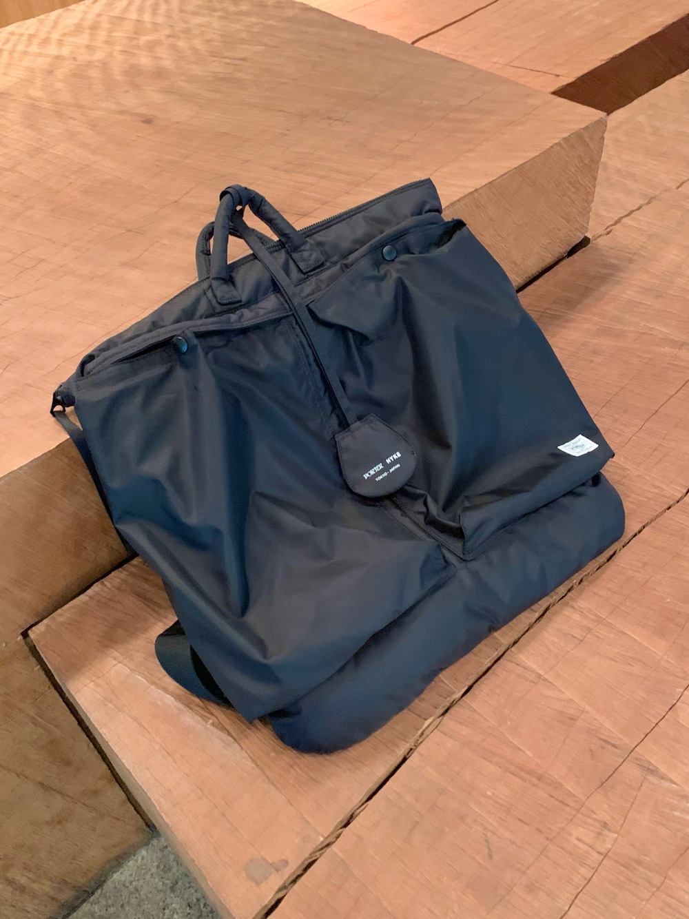 PORTER×HYKE HELMET BAG LARGE BLACK HELMET BAG(LARGE SIZE)/HYKE