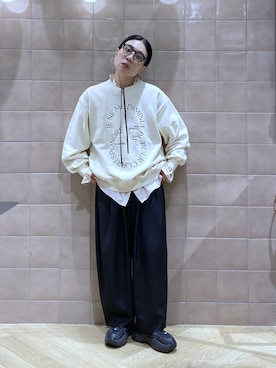 「アイテム（スラックス）」を使った、いっちーさん（レディース・162cm・40代）の秋コーディネート