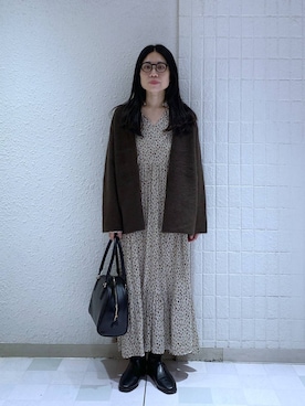 「A part by（アパートバイ）のアイテム（ボストンバッグ）」を使った、いっちーさん（レディース・162cm）の秋コーディネート